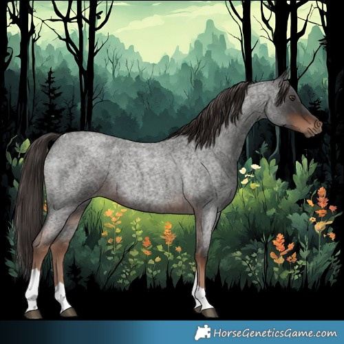 Horse Color:Liver Red Roan Tobiano 