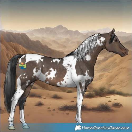 Horse Color:White Spotted Brown Dun Tobiano 