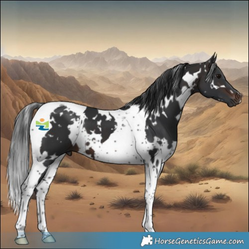 Horse Color:White Spotted Brown Tobiano 
