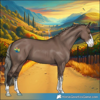 Horse Color:Liver Red Dun Mushroom Sabino 