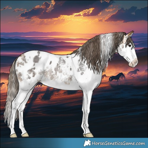 Horse Color:White Spotted Buckskin Splash Appaloosa Rabicano 