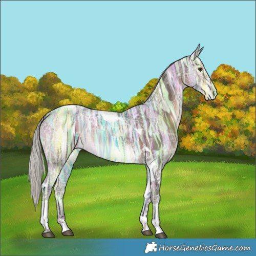 Horse Color:Silver Brown Ice Tobiano 