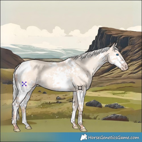 Horse Color:Silver Classic Champagne Dun Splash Tobiano