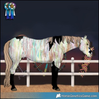 Horse Color:Chocolate Palomino Ice Tobiano