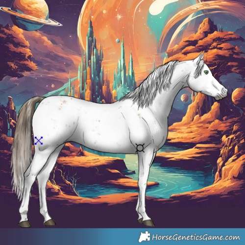 Horse Color:Gray Bay Pearl Sabino 