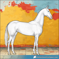 Horse Color:White Spotted Perlino Dun Splash