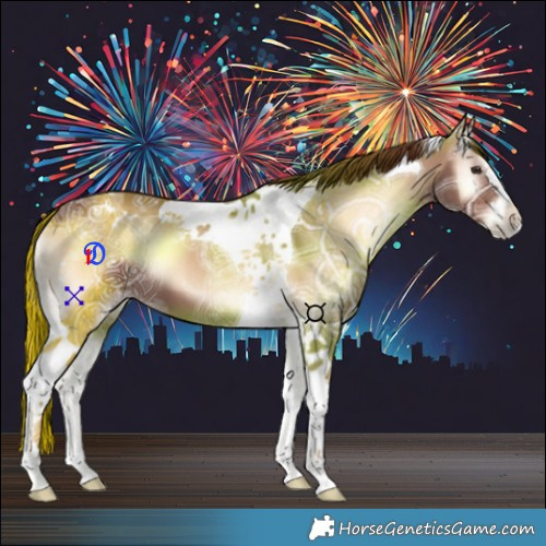 Horse Color:Red Onyx Ice Tobiano 