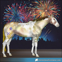 Horse Color:Red Onyx Ice Tobiano 