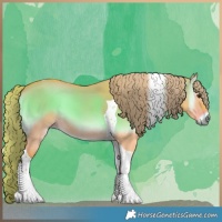 Horse Color:Watercolor Liver Red Dun Onyx Tobiano 