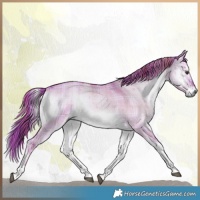 Horse Color:Watercolor Plaid  Liver Red Dun Onyx Tobiano Rabicano Brindle 