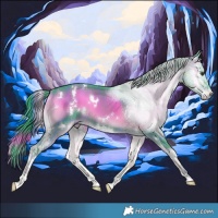 Horse Color:Watercolor Plaid  White Spotted Liver Red Onyx 