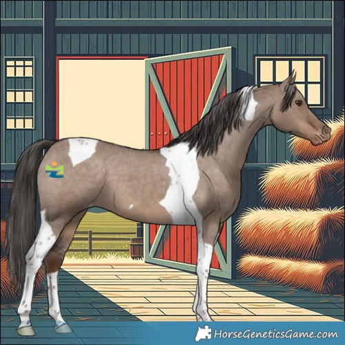 Horse Color:Liver Red Dun Tobiano Appaloosa 