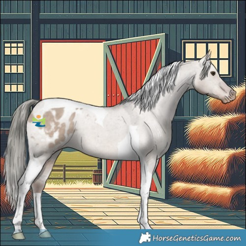 Horse Color:Liver Red Dun Mushroom Tobiano Varnish 