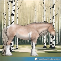 Horse Color:Liver Red Roan Pearl Tobiano 