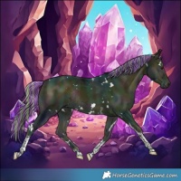 Horse Color:Painted Watercolor White Spotted Midnight Liver Red Onyx Ice Tobiano Rabicano Brindle