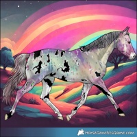 Horse Color:Watercolor White Spotted Liver Red Dun Onyx Brindle