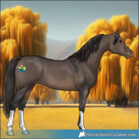 Horse Color:Brown Dun Mushroom Varnish 