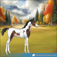 Horse Color:Brown Tobiano 