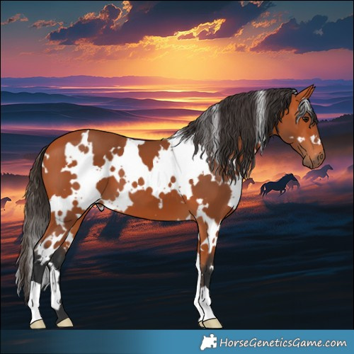 Horse Color:White Spotted Bay 