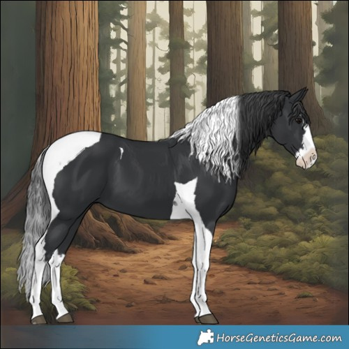 Horse Color:Black Splash Tobiano 