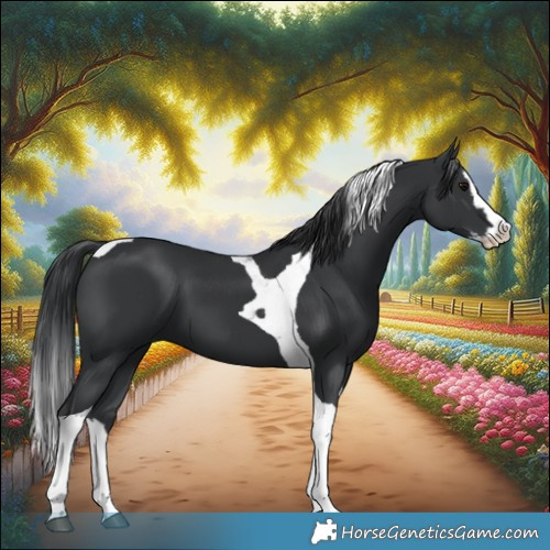 Horse Color:Black Splash Tobiano 