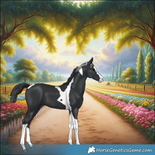 Horse Color:Black Splash Tobiano