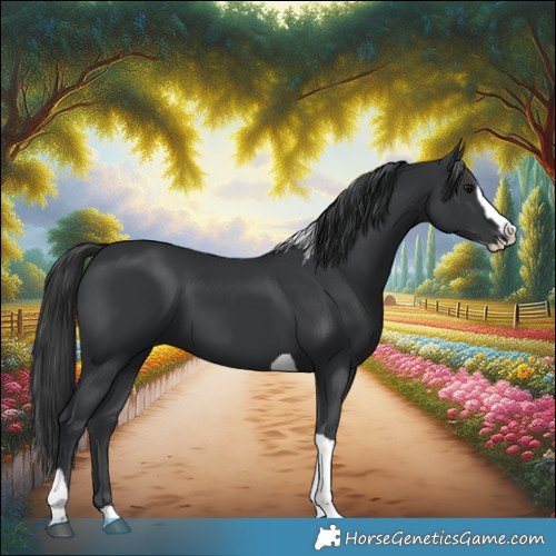 Horse Color:Black Splash Tobiano 