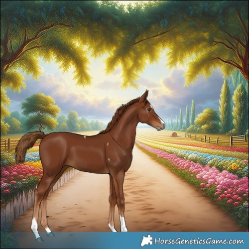 Horse Color:Gray Chestnut Splash Tobiano 