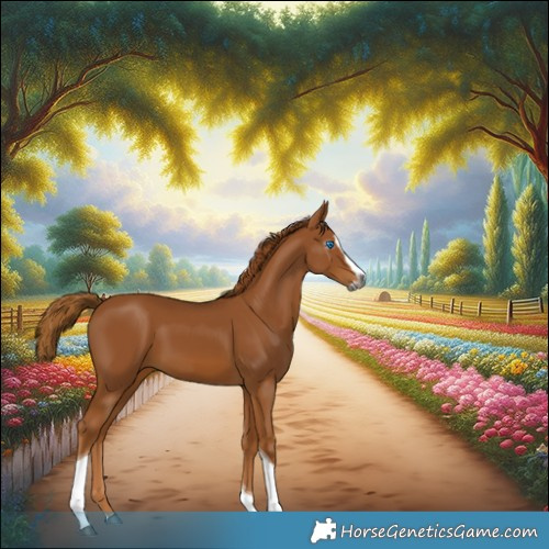 Horse Color:Gray Chestnut Splash Tobiano 