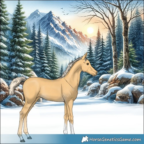 Horse Color:Palomino Tobiano Rabicano