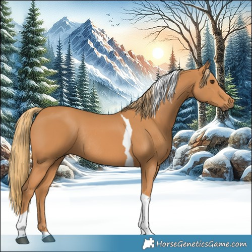 Horse Color:Chestnut Tobiano Rabicano 