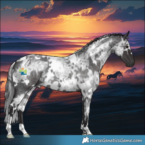 Horse Color:White Spotted Smoky Blue Ice Roan 