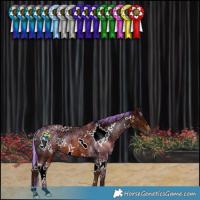 Horse Color:Painted White Spotted Silver Bay Ice Rabicano 