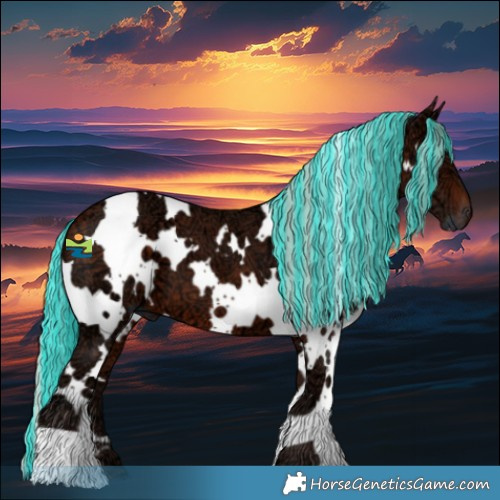 Horse Color:Painted White Spotted Silver Bay Ice 