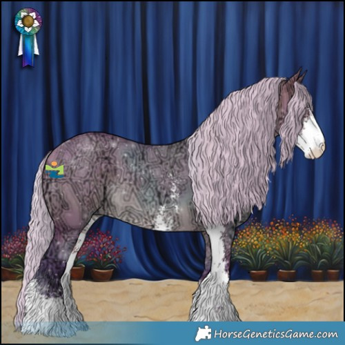 Horse Color:Watercolor Silver Bay Ice Dun Sabino 