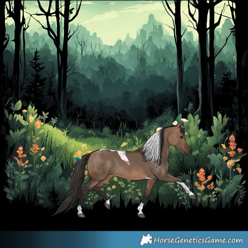 Horse Color:Bay Dun Tobiano 