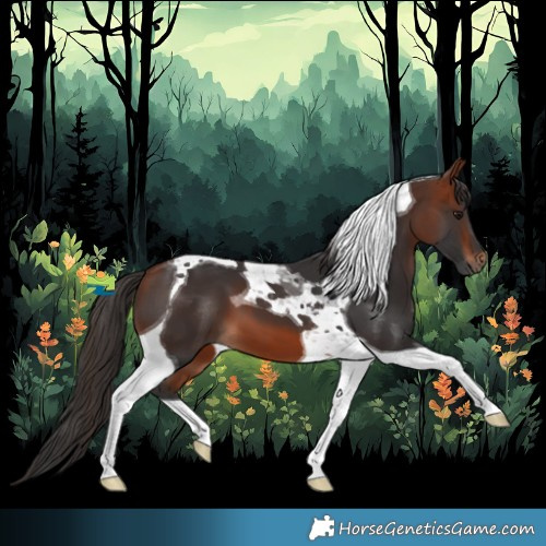 Horse Color:Bay Tobiano 