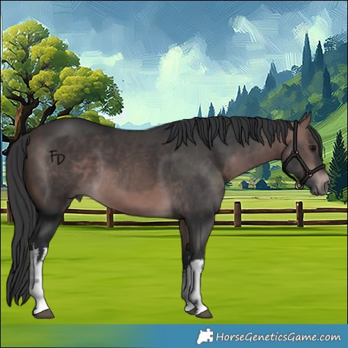 Horse Color:Platinum White Spotted Brown 