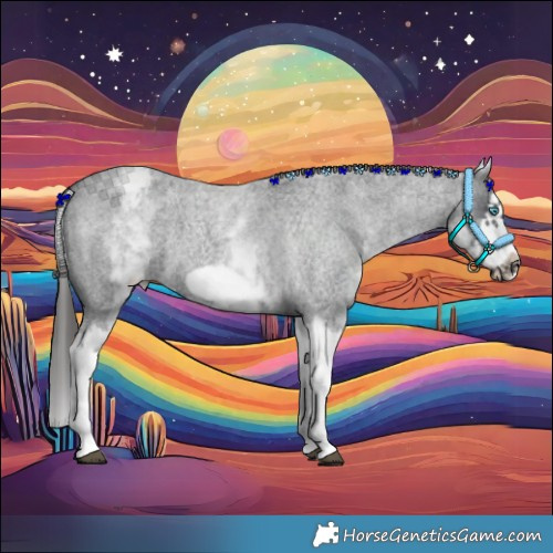 Horse Color:White Spotted Blue Roan Splash Frame Appaloosa 