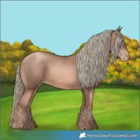 Horse Color:White Spotted Liver Chestnut Pearl Mushroom