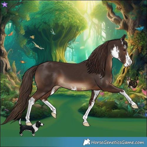 Horse Color:White Spotted Liver Chestnut 