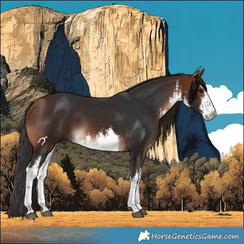 Horse Color:White Spotted Bay 