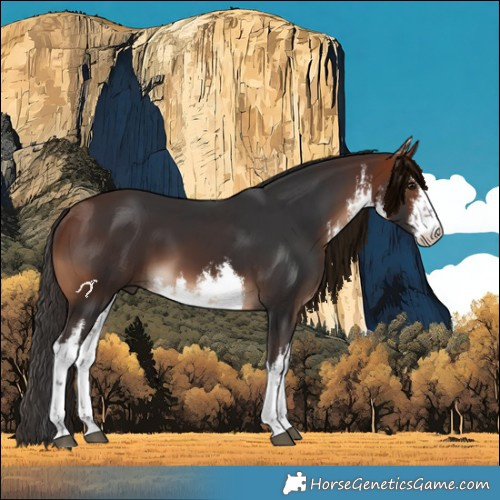 Horse Color:White Spotted Bay 