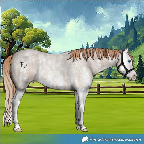 Horse Color:Red Dun Roan Sabino Splash 