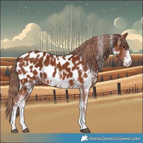 Horse Color:White Spotted Chestnut Appaloosa 
