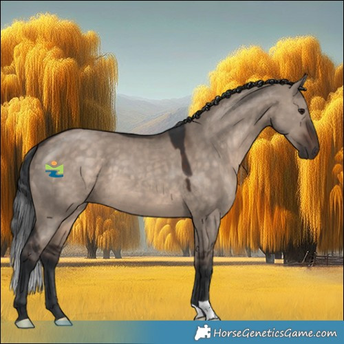 Horse Color:Brown Dun Mushroom 