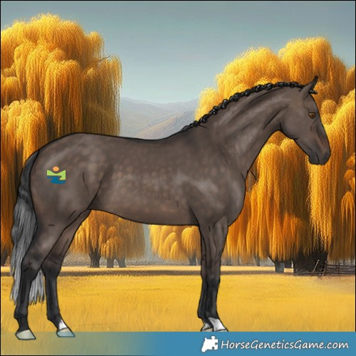 Horse Color:Brown Dun Mushroom 