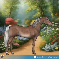 Horse Color:Silver Black Rabicano 