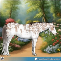 Horse Color:Liver Red Dun Sabino 
