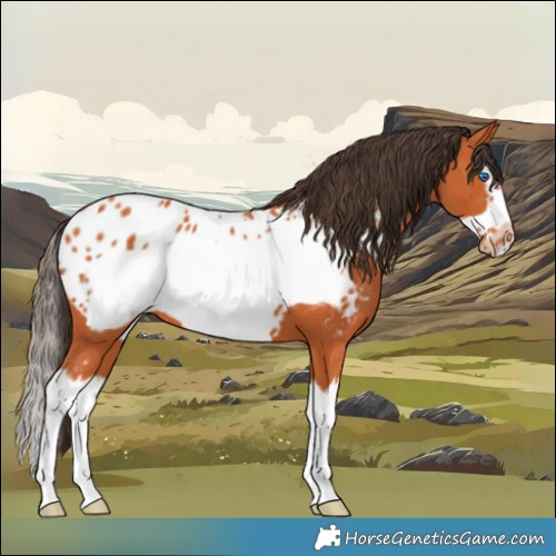 Horse Color:Bay Splash Frame Appaloosa 